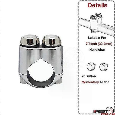 234 Buttons Motorcycle Switch 25mm 22mm Handle Bar Controller Switches Starter Horn Universal 1" Handlebar Switch Cafe Racer( 22mm chrome) (1/5)