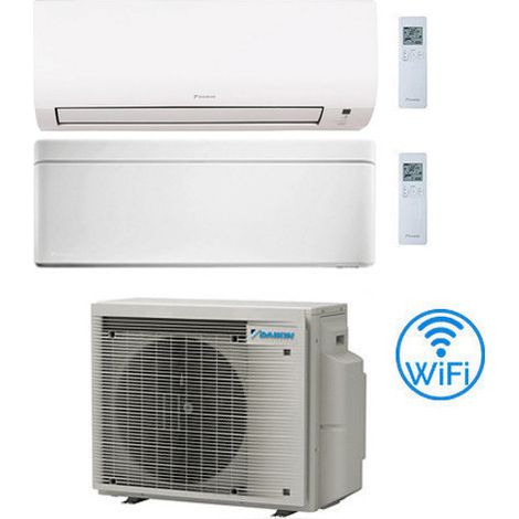 Climatiseur Daikin Comfora + Élégant onduleur double split blanc Wifi 12000 + 12000 BTU avec U. 2MXM50A9 Classe A+++/A++ NOUVEAU