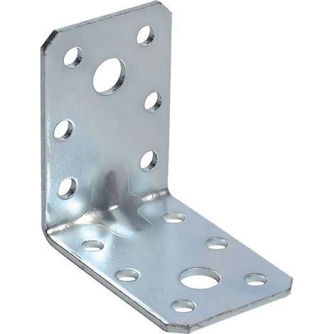 GIUNZIONE AD ANGOLO CON NERVATURA mm 70 x 70 x 55 - sp.2,0