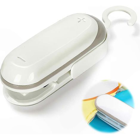 Sacheuse thermique portable avec coupe-film et crochet, scelleuse manuelle pour sacs plastique, conservation alimentaire et en-cas (1/5)