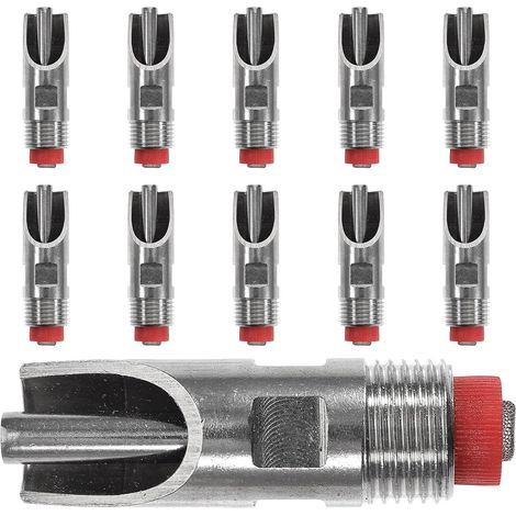 Lot de 10 Abreuvoirs Automatiques en Acier Inoxydable pour Porcelets Tête Abs Inclinée, Anti-éclaboussures, Outils D'alimentation pour Cochons, Adaptés à L'élevage de Bétail (1/5)