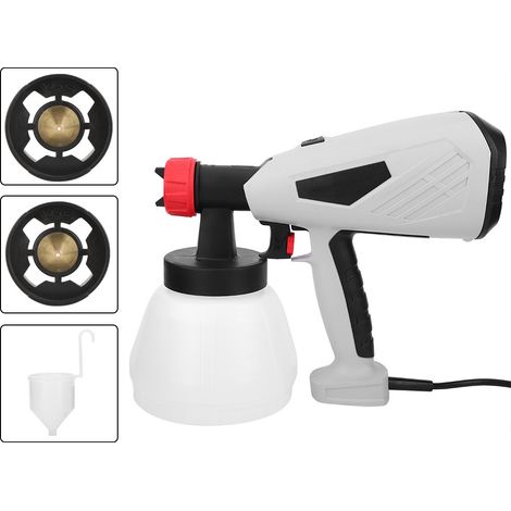 Pistolet électrique 1300ml, pot plastique amovible, buses 1.0mm/1.8mm, prise UE 220-240V (1/5)