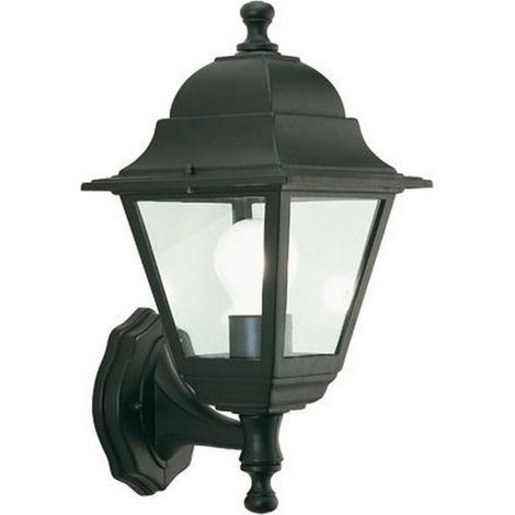 lanterna lampada da parete ascendente attacco E27 60W nero per esterno