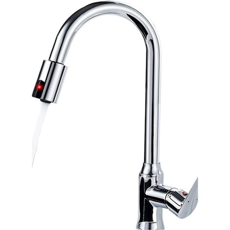 Robinet de cuisine Dispositif d'économie d'énergie d'économie d'eau de robinet de capteur intelligent, robinet de capteur gonflable automatique sans Contact de buse de cuisine (1/5)