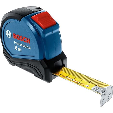 Mètre Ruban Bosch Pro Acier 27cm x 8m avec Aimant et Frein