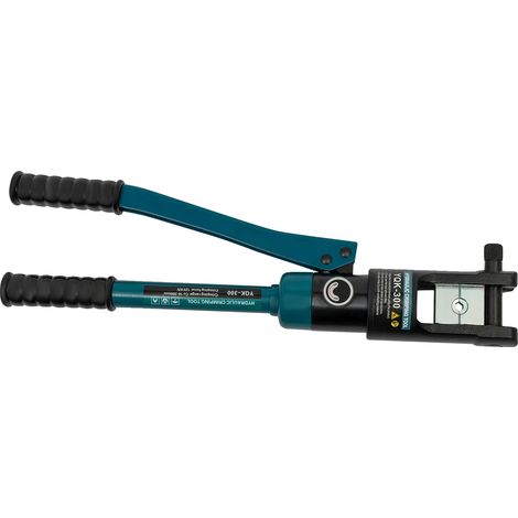 Pinza crimpatrice idraulica, forza 120 kN, 11 coppie di matrici, verde (1/2)