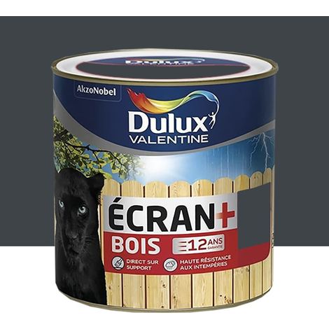 Peinture bois DULUX VALENTINE Ecran+ Bois Anthracite 2 L (1/2)
