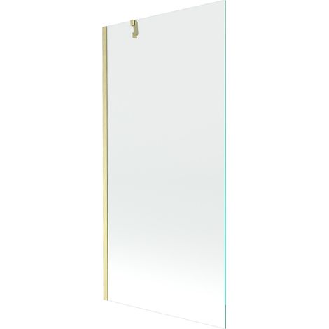 Mexen Next Badewannen-Faltwand 1-teilig 90 x 150 cm, transparent, gebürstetes Gold - 895-090-000-00-00-55 (1/5)