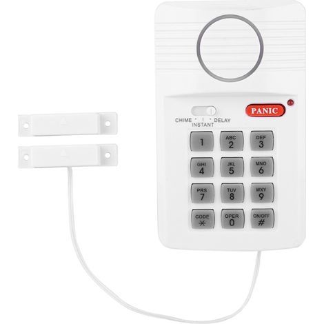 Système d'Alarme Porte avec Clavier Sécurité, Panic Button, 3 Fonctions (Chime/Instant/Delay) pour Domicile Bureau Garage (1/5)