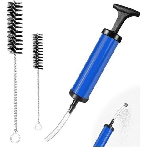 5 Pièces Pompe Manuelle Soufflette, Brosses Perforées en Acier Inoxydable pour Un Nettoyage Efficace des Trous de perçage - (1/5)