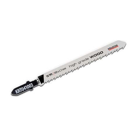 KREATOR Lame de scie sauteuse à bois HCS coupe précise (pas 2,5mm) - 2 pièces (1/2)