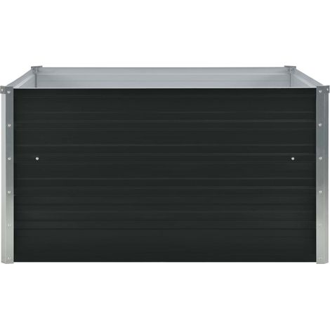 FIMEI Jardinière 100 x 100 x 45 cm Acier galvanisé Anthracite (1/5)