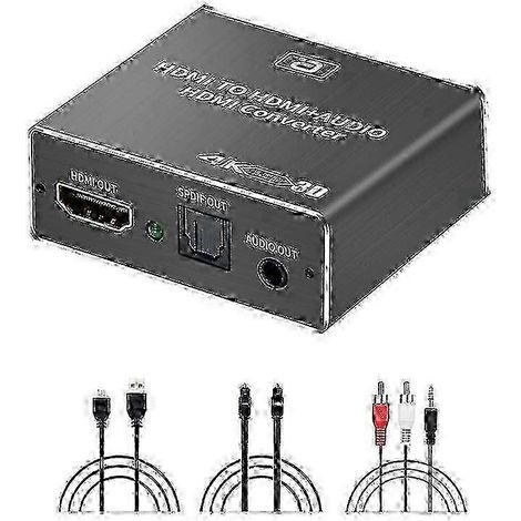 Convertisseur extracteur audio HDMI, compatible 4K à 60 Hz, sortie audio 7.1 canaux, prises RCA et 3,5 mm, M (1/5)