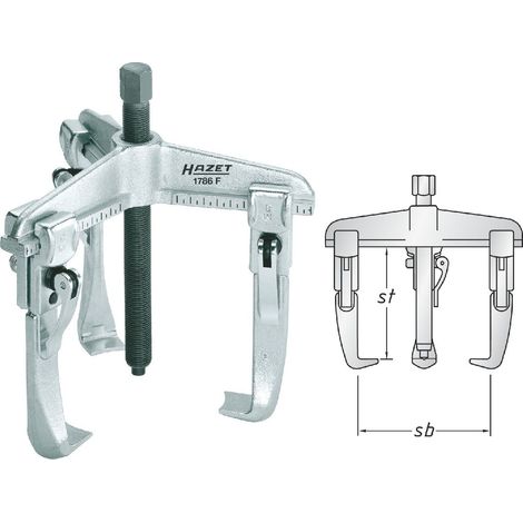 Hazet Extracteur à serrage rapide, à 3 griffes - 1786F-25