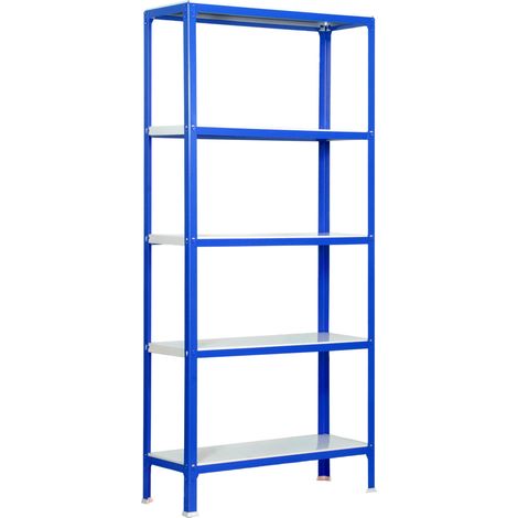 Simonrack Étagère Métallique 5 étagères bleu et blanc
