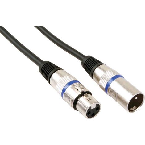 HQ-Power Cable xlr, 1 x xlr macho, 1 x xlr hembra, 1 m, ideal para transmisión de sonido