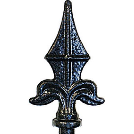 Finial Top - Decorative Top for Garden Plant Support - Solid Steel - Black