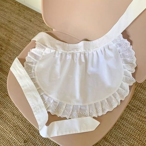 Tablier en dentelle, demi-tablier, tablier de serveur, tablier de taille, tabliers de cuisine blancs (1/3)