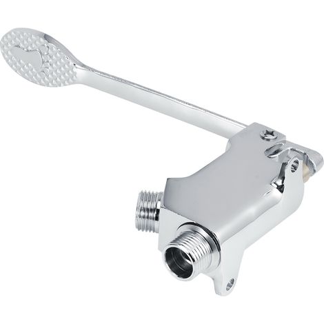 Robinet de lavabo à pédale au sol en cuivre, accessoire de valve avec filetage G1/2 pour salle de bain (1/5)