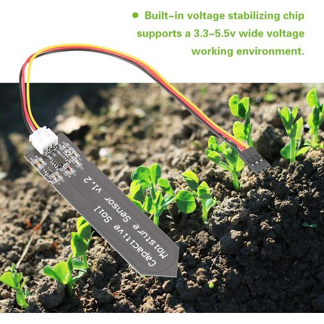 Kapazitiver Bodenfeuchtesensor, korrosionsbeständig, Weitbereichs-Arbeitsmodul mit Kabel (1/5)