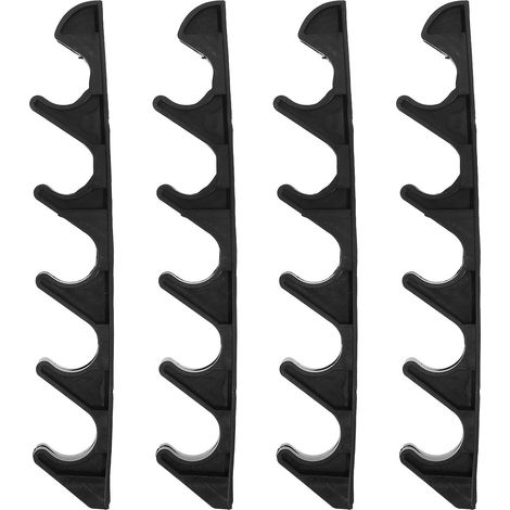Supports de Réglage pour Chaise Longue Pliable D’extérieur, 4 Pièces en Plastique Nylon Noir, Boucle à 5 Positions, Ajusteur Robuste pour Mobilier de Jardin, Balcon et Camping (1/5)