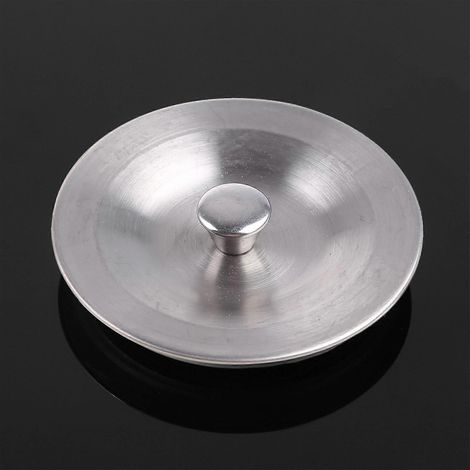 Filtre de baignoire/évier en acier inoxydable pour cuisine, salle de bain et buanderie. Bouchon de sol pour évier, buanderie et salle de bain. (1/4)