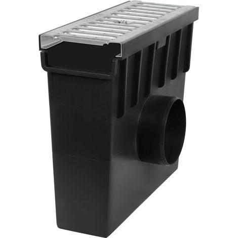 Ablaufschacht Verzinkt 333 x 130 x 280 mm für flache