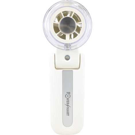PowerSmart Portable Mini Turbo Fan 16500RPM, Foldable USB Hand Fan, 3600mAh Battery, Portable Fan for Summer Travel Outdoor, blanc (1/5)