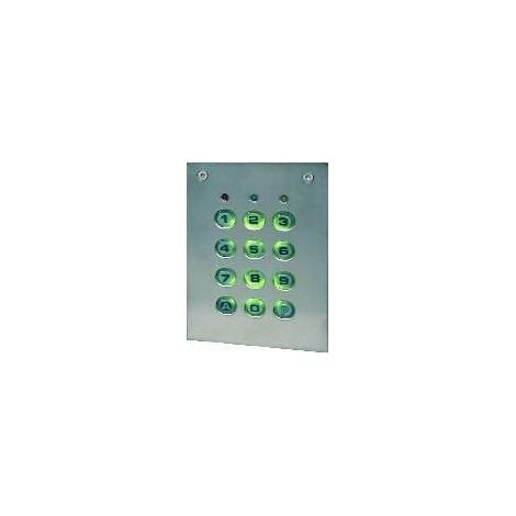CLAVIER A CODE FILAIRE TOUCHES ABS PLASTRON INOX AUTOMATISME PORTAIL DIGICODE