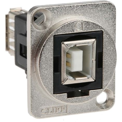Connecteur USB 2.0 B to A Femelle vers Femelle RS PRO 2 ports, Montage panneau, Droit ( Prix pour 1 ) (1/3)