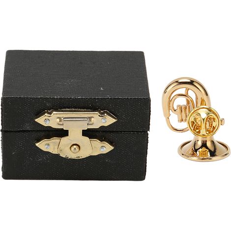 Broche Musicale Miniature en Forme de Cor d'Harmonie Doré - Idéal pour Festival de Musique et Cadeau pour Amateurs de Musique (1/5)