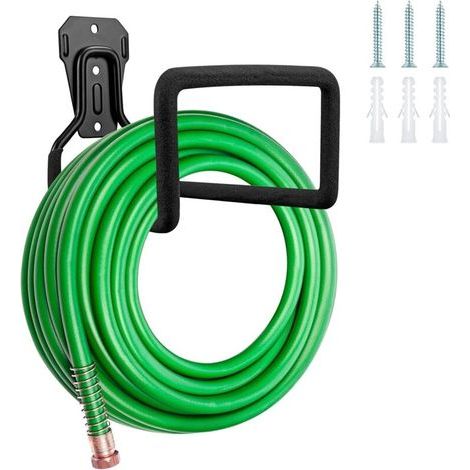 Support de tuyau d'arrosage, 1 pièce, noir, pour extérieur, pour tuyau de 125 pieds, résistant à la rouille (1/4)