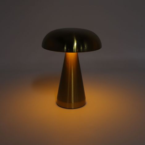 Lampe de table pour bar/restaurant, lampe champignon rechargeable, lampe de chevet d'ambiance, 3 niveaux de température de couleur, commande tactile, intensité lumineuse réglable en continu, veilleuse (1/5)