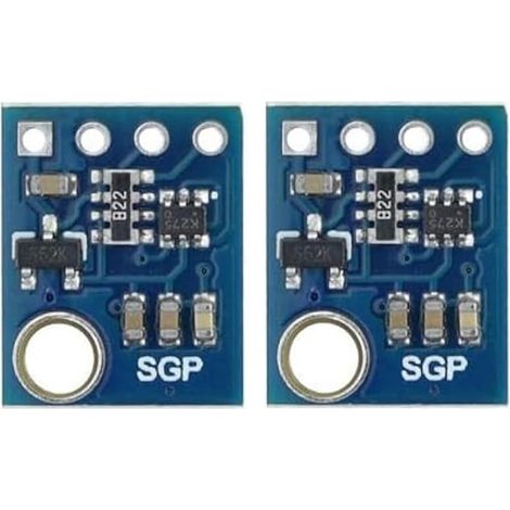 Pack of 2 -SGP40 SGP40 TVOC ECO2 CO2 Carbon Dioxide Sensor Formaldehyde, CO2 Surveillance Sensor Plastic Air Quality Monitoring Sensor (1/5)