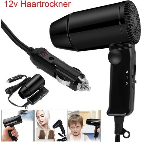 Reisehaartrockner, 12-V-Autohaartrockner, Reisehaartrockner, Campinghaartrockner