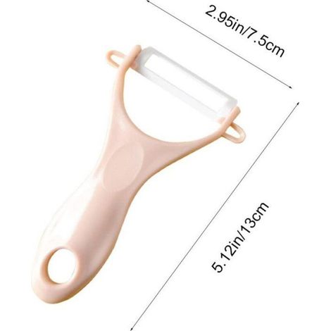 Éplucheur À Pommes De Terre - Lame En Céramique - Ergonomique Et Sécurisé - Pour Fruits Et Légumes - Lot De 2 Pièces (1/5)
