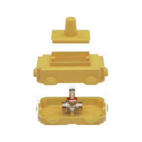 VALVOLA A SFERA GAS CON SCATOLA ISPEZIONABILE DA INCASSO 3/4 x 18 DN 15