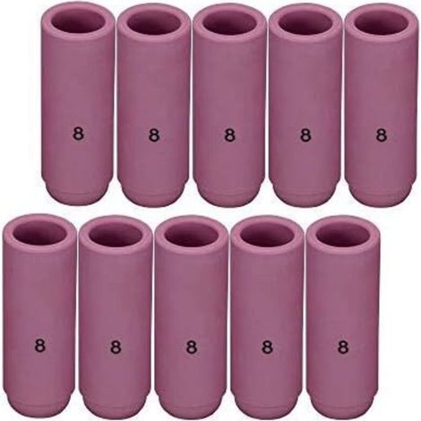 10N468 1/2" & D12.5 x 47mm Orifice TIG Gas Lens Nozzle Alumina Ceramic Cup Fit DB PTA SR WP 17 18 26 TIG Welding Torch 10pk (1/4)