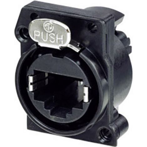 Neutrik  Chassisbuchse NE8FAV-C5-CON Buchse, Einbau vertikal   Polzahl Sensoren 8P8C Schwarz 1 St.