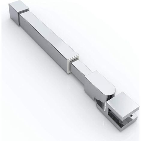 Stabilisierungsstange für Duschwände, Decke, Dusche, Duschkabine, Edelstahl, rund, verstellbar, Glasstärken 6-10 mm GS34 (300-450 mm) (1/5)