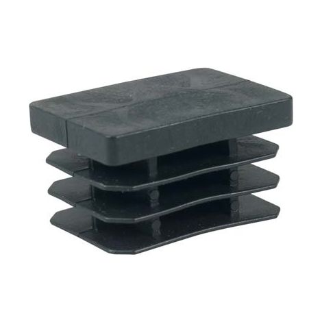 PUNTALE INTERNO RETTANGOLARE ALETTATO - PE NERO MM 40X60- 25 pezzi