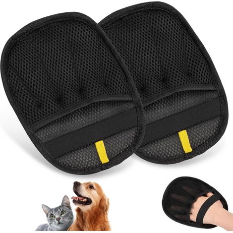 2-teiliges Tierhaarbürsten-Set, verbesserter Tierhaarhandschuh, wiederverwendbarer Katzenhaarhandschuh zum Waschen, Entfernen von Haaren und Pflegen