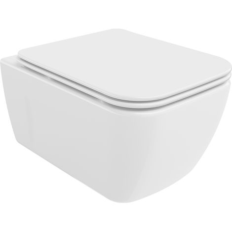 Mexen Margo cuvette WC sans bride avec siège slim et système de descente douce, en duroplast, blanc - 30420900 (1/5)