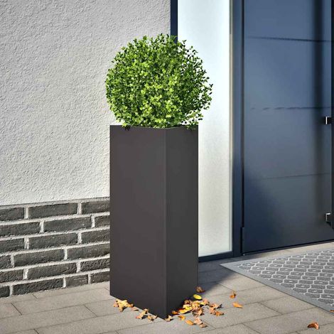 vidaXL Jardinière noir triangulaire 40x34,5x75 cm acier (1/5)