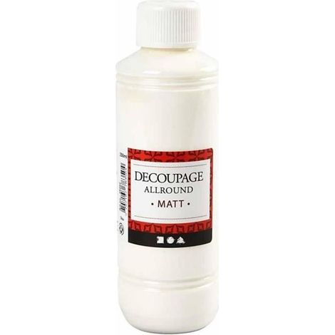 Vernis colle mat - 250 ml - Adulte - Mixte - Haute qualité pour serviette