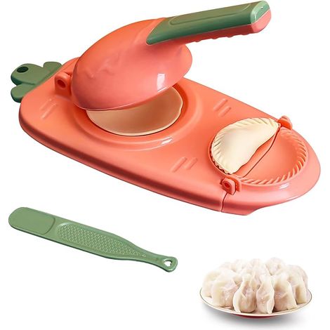2 en 1 Dumpling Maker Manuelle, Moule de Fabricant de Boulette, Machine a Ravioli, Moule à Dumplings avec Cuillère de Remplissage, Rapide et Facile pour Faire des Boulettes et Peaux de Boulettes (1/5)