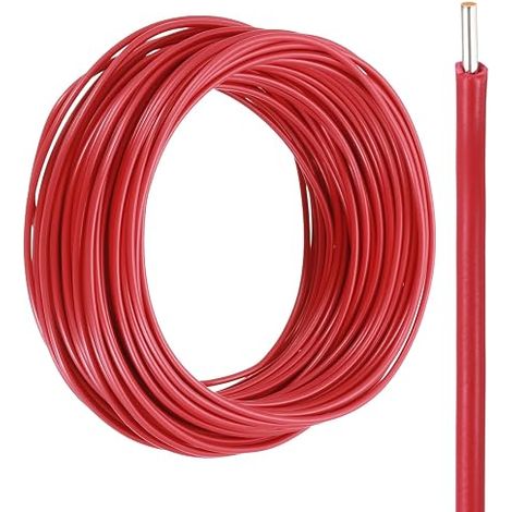 Solid Copper Wire 14 Gauge 50FT 300V 14AWG Red