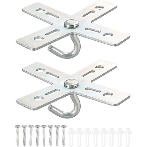 Plafond Crochet Trousse, Croix Désign Métal Plaque Support Cintre Support Plafond Ventilateur Luminaire pour Accrochage luminaire Lustre (1/5)