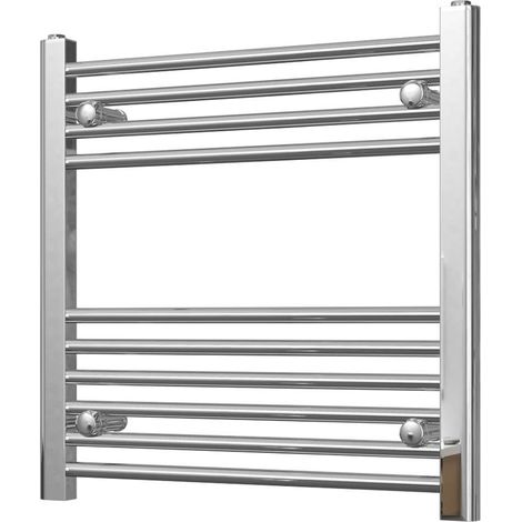 Zennor - Chrome Heated Towel Rail - H600mm x W600mm - Straight (1/3)