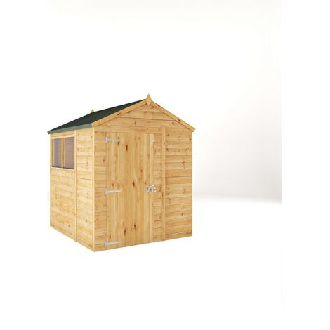 6 x 6 Feet Woodsman Shiplap Apex - Glass/Wood - L191.4 x W189.7 x H223.8 cm